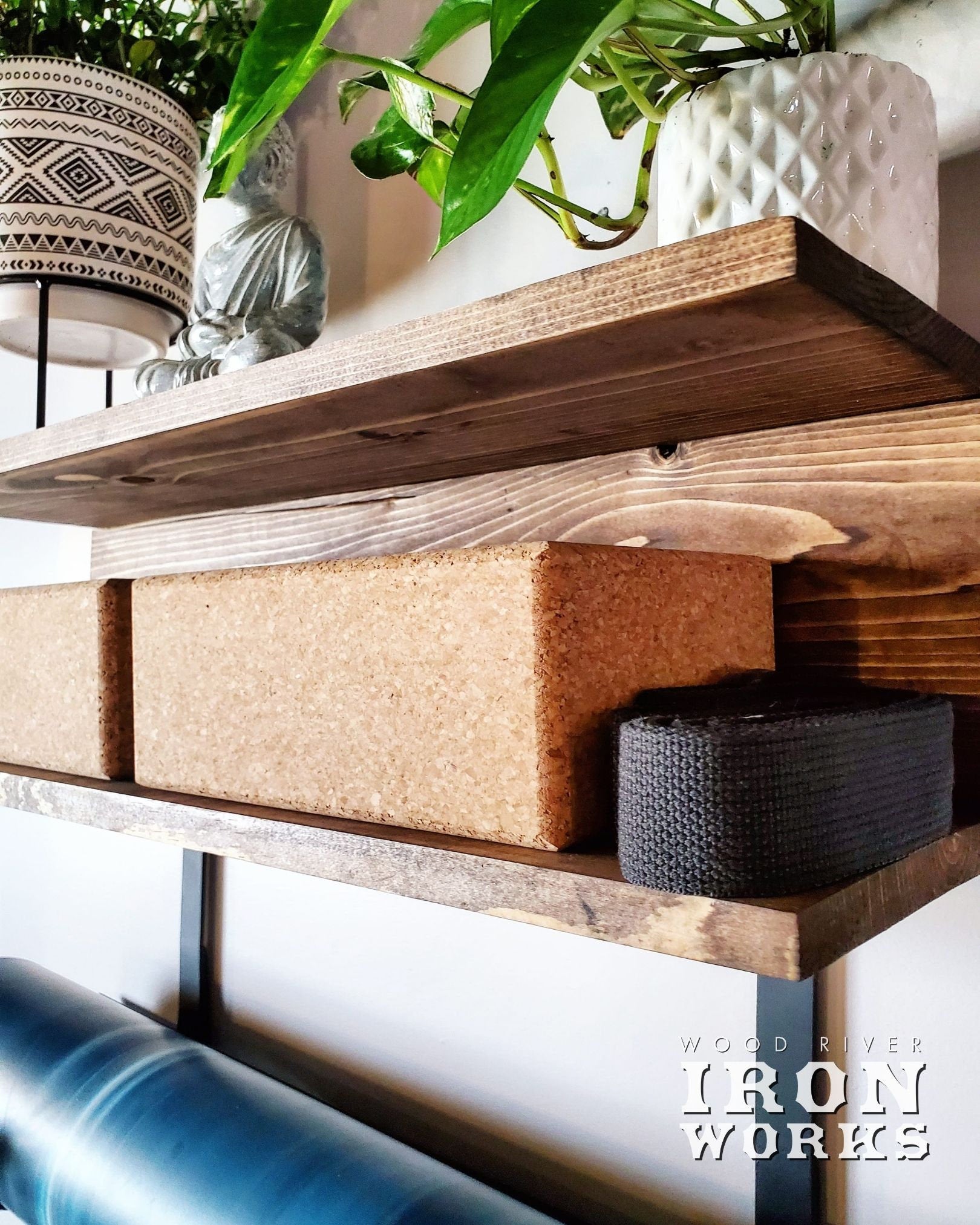 Yoga Mat Wooden Rack Stand Carpet Mat Holder Multi Purpose Storage 12 –